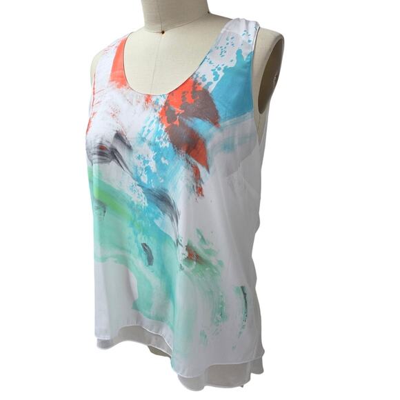 Calvin Klein Jeans Floral Layered Tank Top XL - Picture 1 of 6